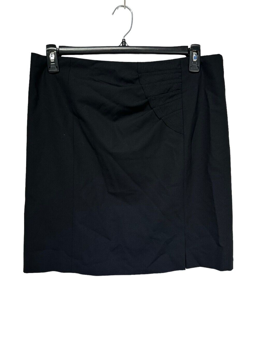 Hugo Boss black Wool Hip Bow Pleated mini skirt Size 8